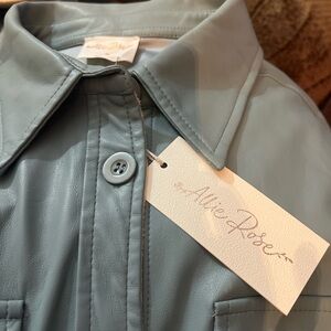 Allie Rose Women's Gray Leather Jacket